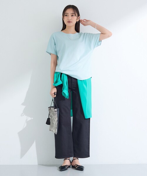 INDIVI（インディヴィ） tシャツ 半袖 「インナーとしても活躍