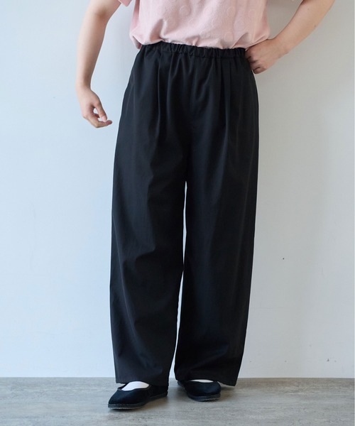 yuni パンツ 80/2強撚コットンギャバwideパンツ レディース : ZOZOTOWN