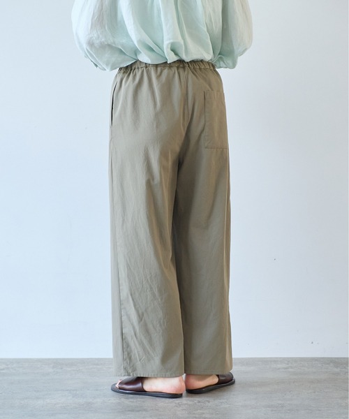 yuni ワイドパンツ パンツ 80/2強撚コットンギャバwideパンツ