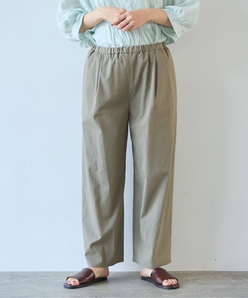 yuni ワイドパンツ パンツ 80/2強撚コットンギャバwideパンツ