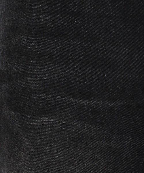 「LURAKU」 加工デニムパンツ LARGE ブラック メンズ