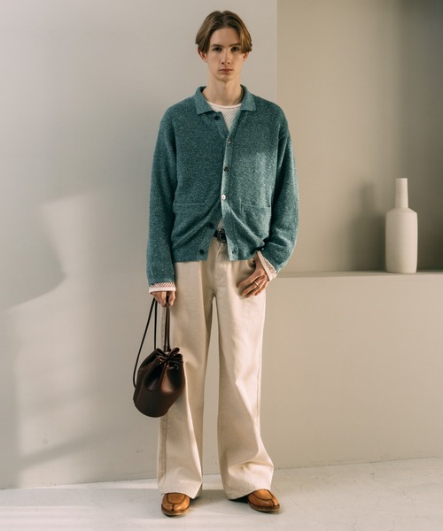 「LURAKU」 加工デニムパンツ LARGE ブラック メンズ