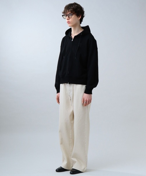 「LURAKU」 加工デニムパンツ LARGE ブラック メンズ