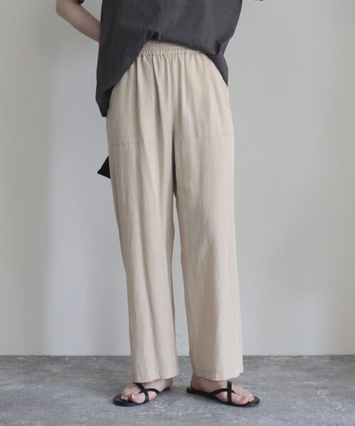 「fredy emue」 イージーパンツ 38 ベージュ レディース_画像7