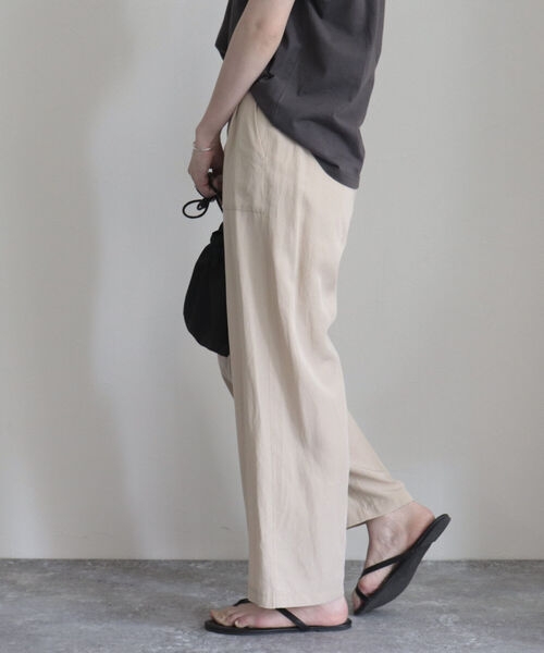 「fredy emue」 イージーパンツ 38 ベージュ レディース_画像9