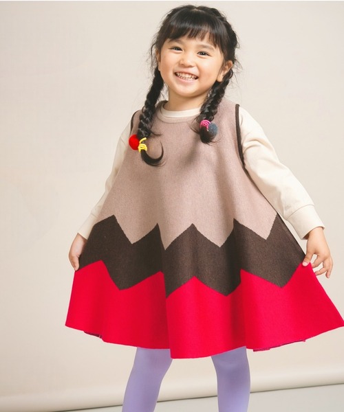 ワンピース ami ami amie（アミアミ） ワンピース ノースリーブギザギザAライン