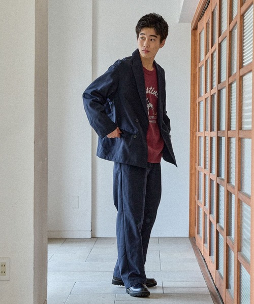 niko and…（ニコアンド） スラックス ワンタックストレートスラックス