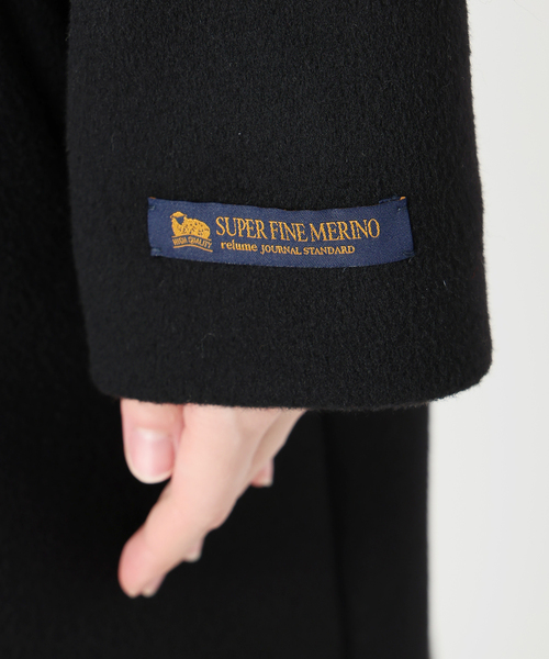 relume journal standard グレンチェック　ピーコート BISHU WOOL ツイード チェック バルカラー ショートコート（その他