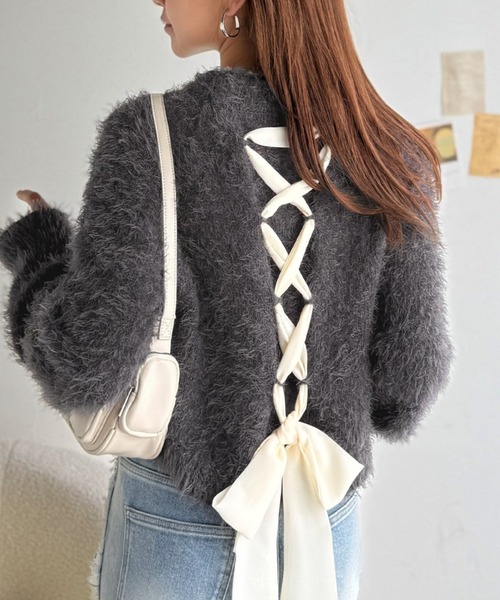 バックレースアップニット♥️ セール】バックレースアップニット【ZOZOTOWN限定アイテム】（ニット