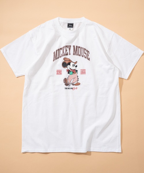GOODENOUGH x Disney Tシャツ Disney（ディズニー） tシャツ 「Disney」カウボーイ ミッキー