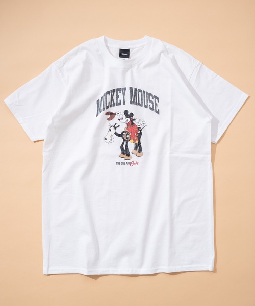 Disney（ディズニー） ヘンリーネック tシャツ 半袖 「Disney