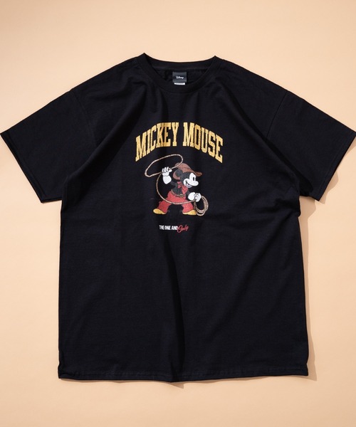 Disney（ディズニー） ヘンリーネック tシャツ 半袖 「Disney
