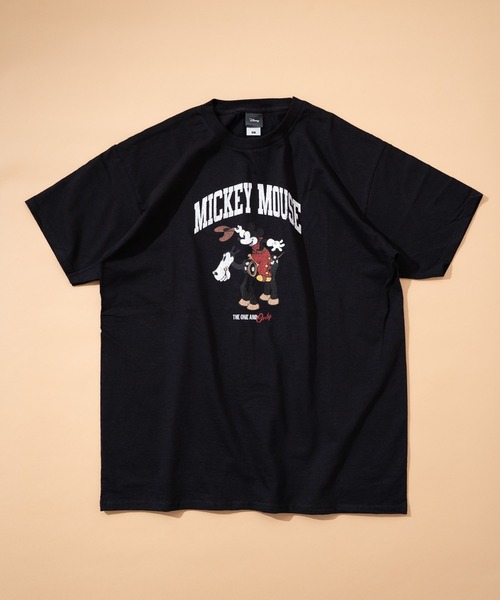 Disney（ディズニー） ヘンリーネック tシャツ 半袖 「Disney