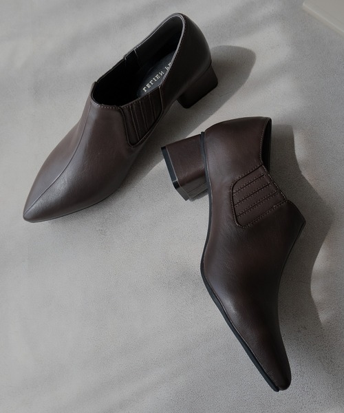 AmiAmi（アミアミ） ブーツ サイドゴアブーティ/ポインテッドトゥ