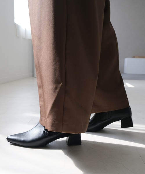 AmiAmi（アミアミ） ブーツ サイドゴアブーティ/ポインテッドトゥ