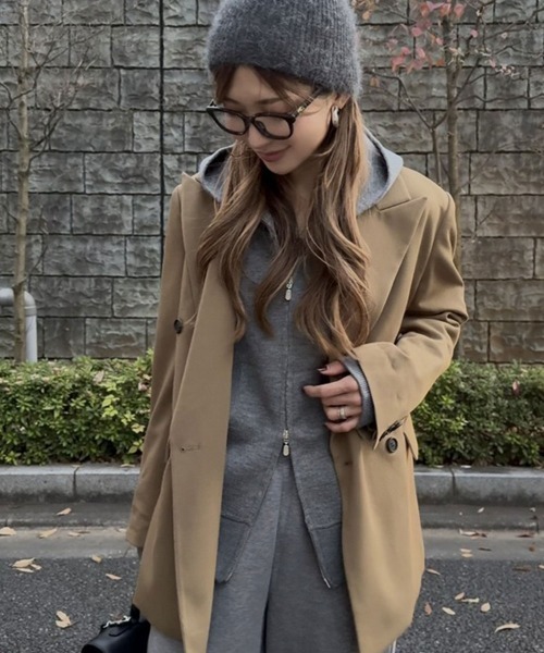 CHIC STYLE（シックスタイル） パーカー ジップアップニットフーディ