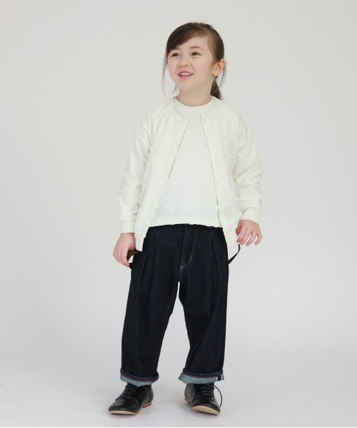 「FITH」 「KIDS」カーディガン 100 オレンジ キッズ_画像3