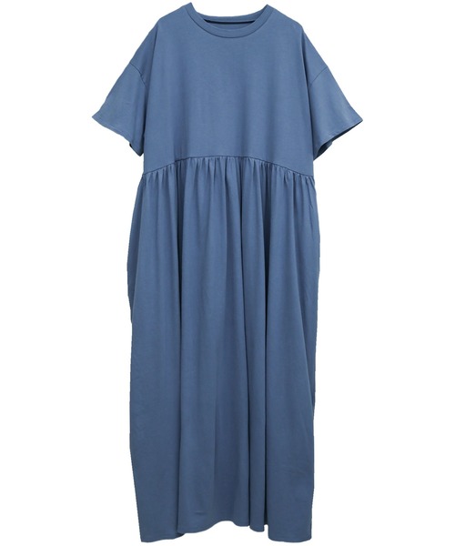 「Social GIRL」 半袖ワンピース M ブルー レディース_画像3