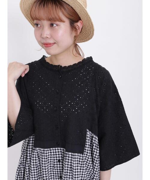 Samansa Mos2（サマンサモスモス） 半袖ワンピース F ブラック