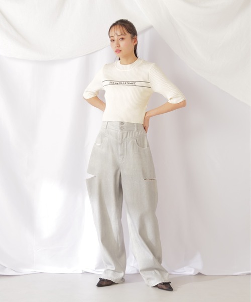 「JILL by JILL STUART」 半袖ニット FREE ホワイト系その他 レディース_画像7