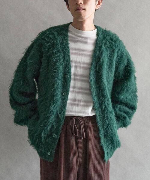 新品 A/W タウンクラフト ダメージ モヘアカーディガン グリーン タウンクラフト モヘアカーディガンのおすすめ人気商品一覧 通販