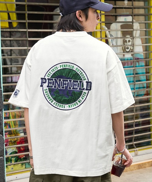 「PEN FIELD」 半袖Tシャツ M ブラウン メンズ_画像3