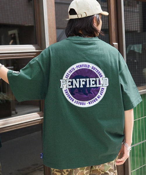 「PEN FIELD」 半袖Tシャツ M ブラウン メンズ_画像5