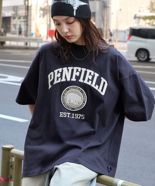 「PEN FIELD」 半袖Tシャツ M ブラウン メンズ_画像7