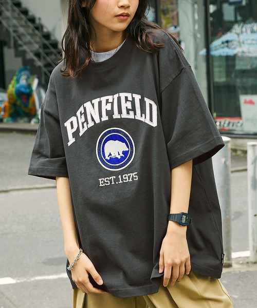 「PEN FIELD」 半袖Tシャツ M ブラウン メンズ_画像10