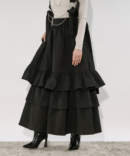 Ezick スカート ruffle frill skirt ボリュームラッフルスカート/SETUP
