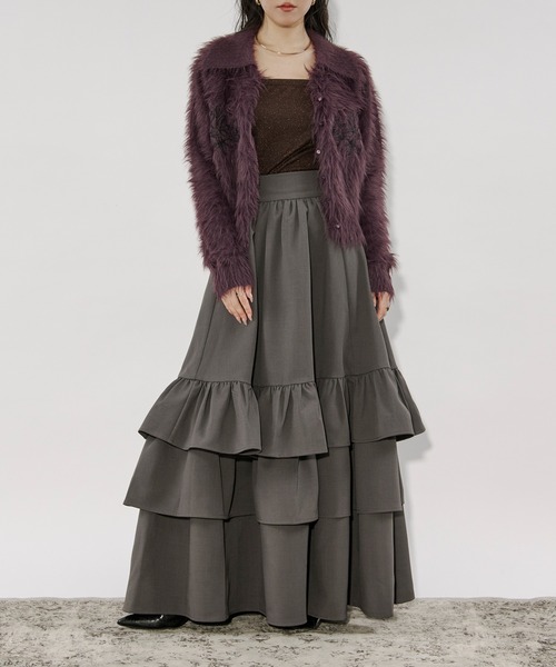 Ezick スカート ruffle frill skirt ボリュームラッフルスカート/SETUP