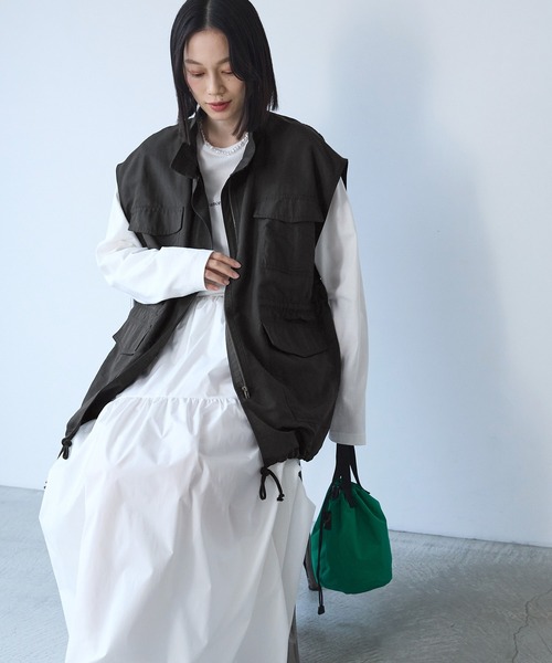 「Chaco closet」 ベスト FREE カーキ レディース_画像2