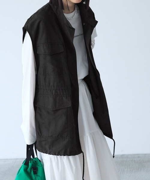 「Chaco closet」 ベスト FREE カーキ レディース_画像9