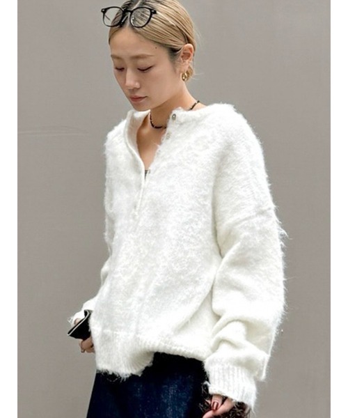 新品未使用！ungrid ヘンリーネック起毛ルーズニット ヘンリーネック起毛ルーズニット（ニット/セーター）｜Ungrid（アン