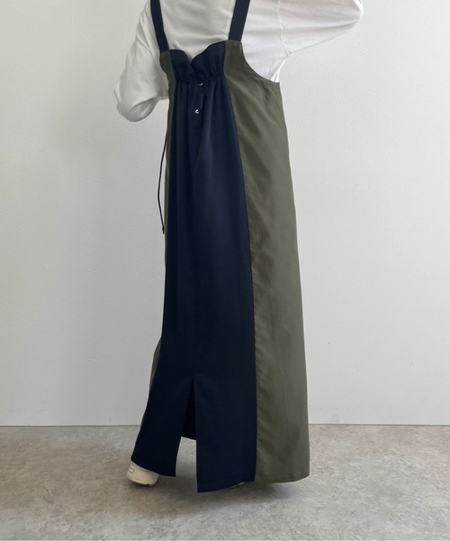 「Eimee Law」 サロペットスカート 38 カーキ レディース_画像3