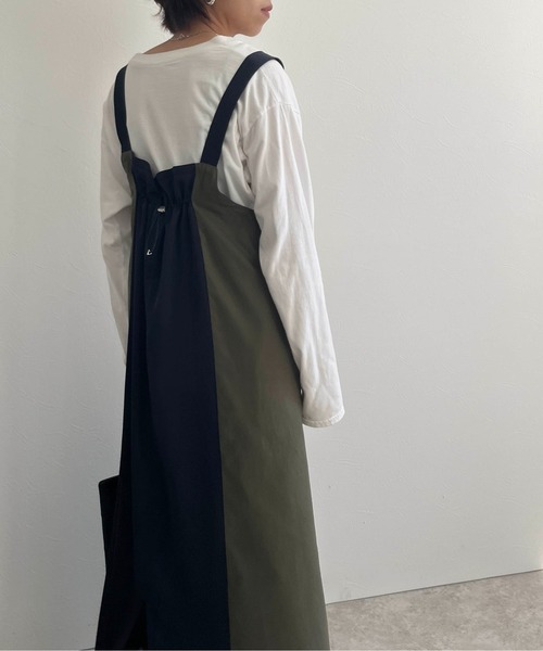 「Eimee Law」 サロペットスカート 38 カーキ レディース_画像4