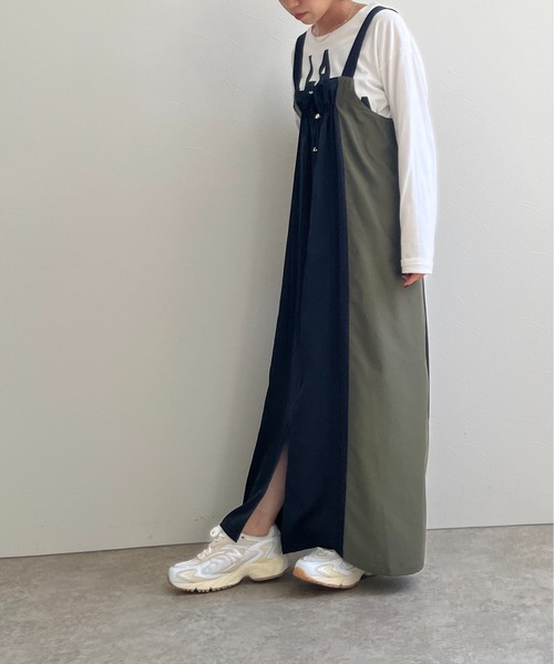 「Eimee Law」 サロペットスカート 38 カーキ レディース_画像9