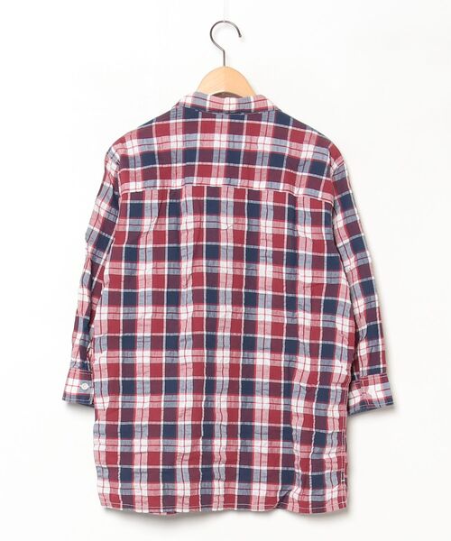 「SHIPS JET BLUE」 7分袖シャツ LARGE レッド メンズ_画像2