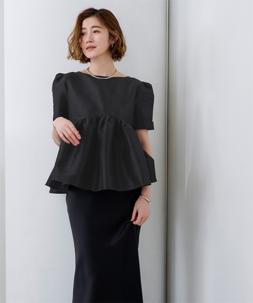 【美品】cavori カヴォリ　チューリップブラウス CAVORI