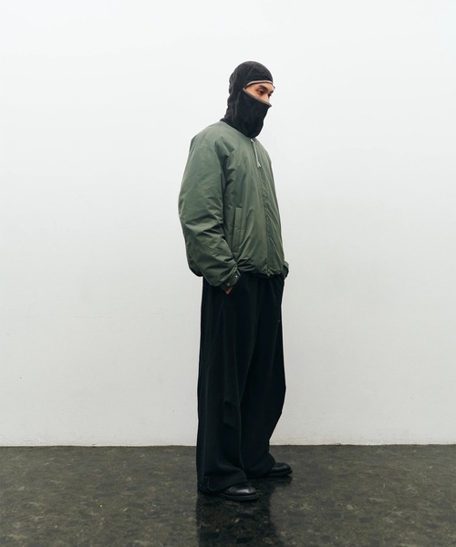 ダウンジャケット ダウン 「YDOT」COLLARLESS BOMBER DOWN JACKET メンズの画像