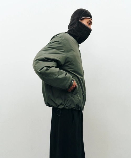 ダウンジャケット ダウン 「YDOT」COLLARLESS BOMBER DOWN JACKET メンズの画像