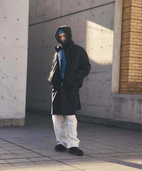 ダウンジャケット ダウン 「YDOT」COLLARLESS BOMBER DOWN JACKET メンズの画像