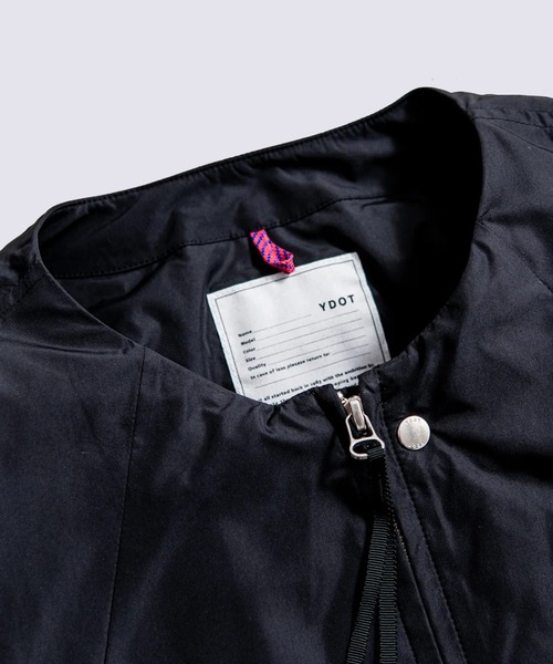 ダウンジャケット ダウン 「YDOT」COLLARLESS BOMBER DOWN JACKET メンズの画像