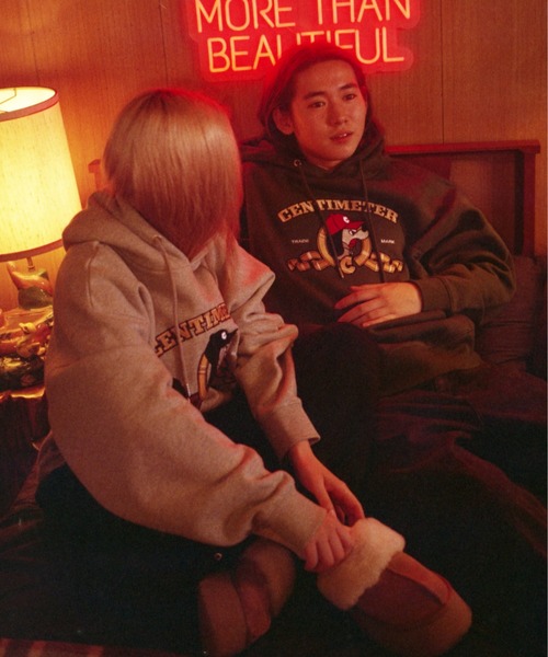 「centimeter」 プルオーバーパーカー MEDIUM グリーン メンズ_画像3