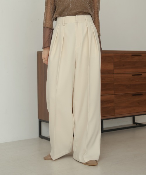 「Bab」 スラックス M アイボリー レディース_画像6