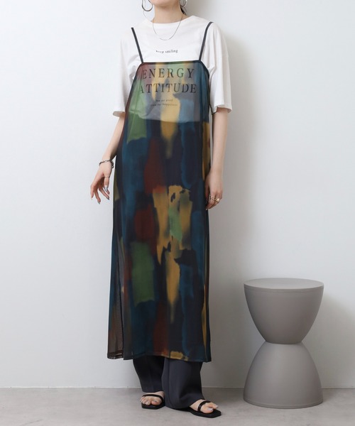 「FUNALIVE」 「MIENCA」キャミソールワンピース FREE ベージュ レディース_画像2