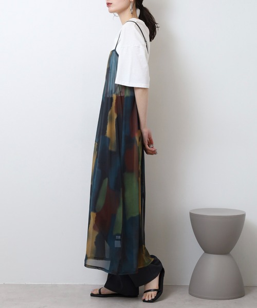 「FUNALIVE」 「MIENCA」キャミソールワンピース FREE ベージュ レディース_画像3