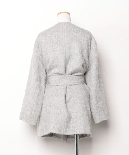 UNTITLED（アンタイトル） ノーカラーコート 02 ライトグレー