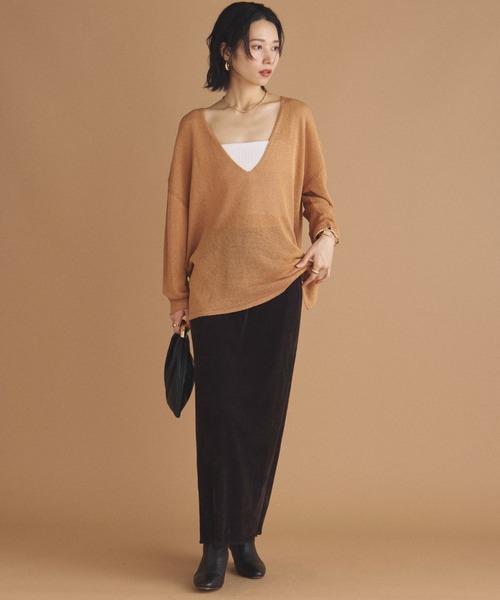 「DOUX ARCHIVES」 タイトスカート 38 ワイン レディース_画像2