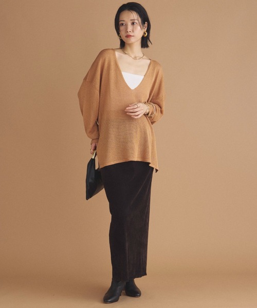 「DOUX ARCHIVES」 タイトスカート 38 ワイン レディース_画像4